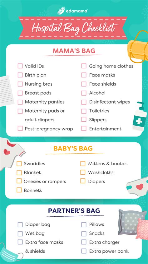 ineedamommy|Hospital Bag Checklist: What to Pack for Mom and the Baby.